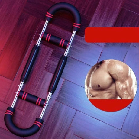 PowerFlex - Verstellbarer Brust & Armtrainer | U-förmiger Expander für Krafttraining mit griffsympathischem Schaumstoff