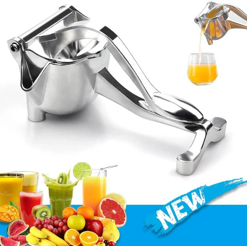 Fruit Squeezer - Manuelle Saftpresse aus Aluminium | Einfaches Auspressen von Zitrusfrüchten, Granatäpfeln und mehr