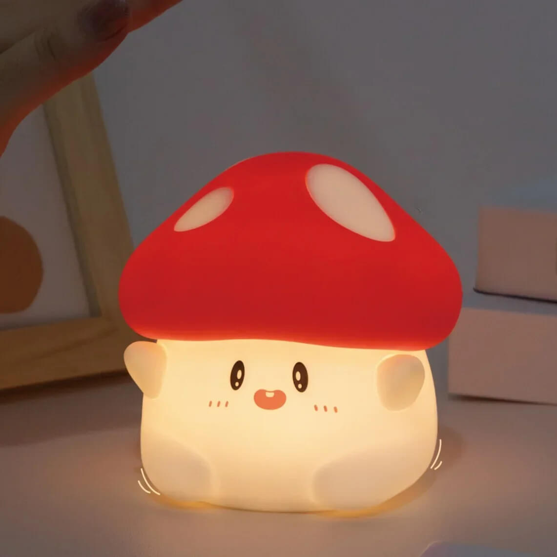 GlowShroom - LED-Nachtlicht aus Silikon | Weiches Kürbis-, Pilz- oder Gespenstdesign für Kinderzimmer und Schlafräume