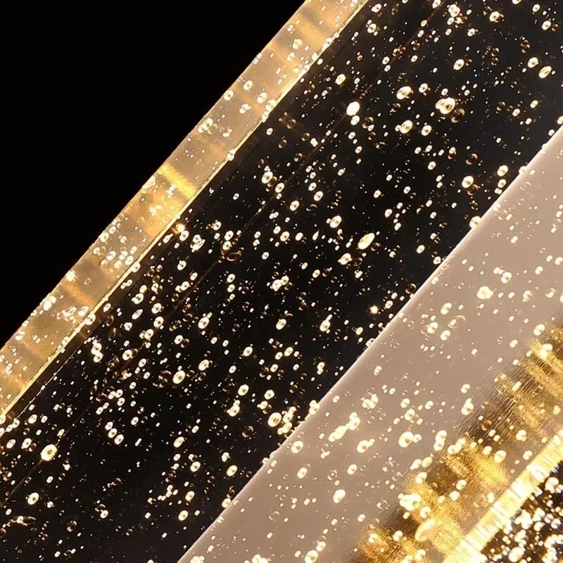 LuxeAngle - Wandleuchte mit Bubble Crystal und vergoldetem Metall | Elegante und luxuriöse dekorative Beleuchtung für Schlafzimmer & Wohnzimmer