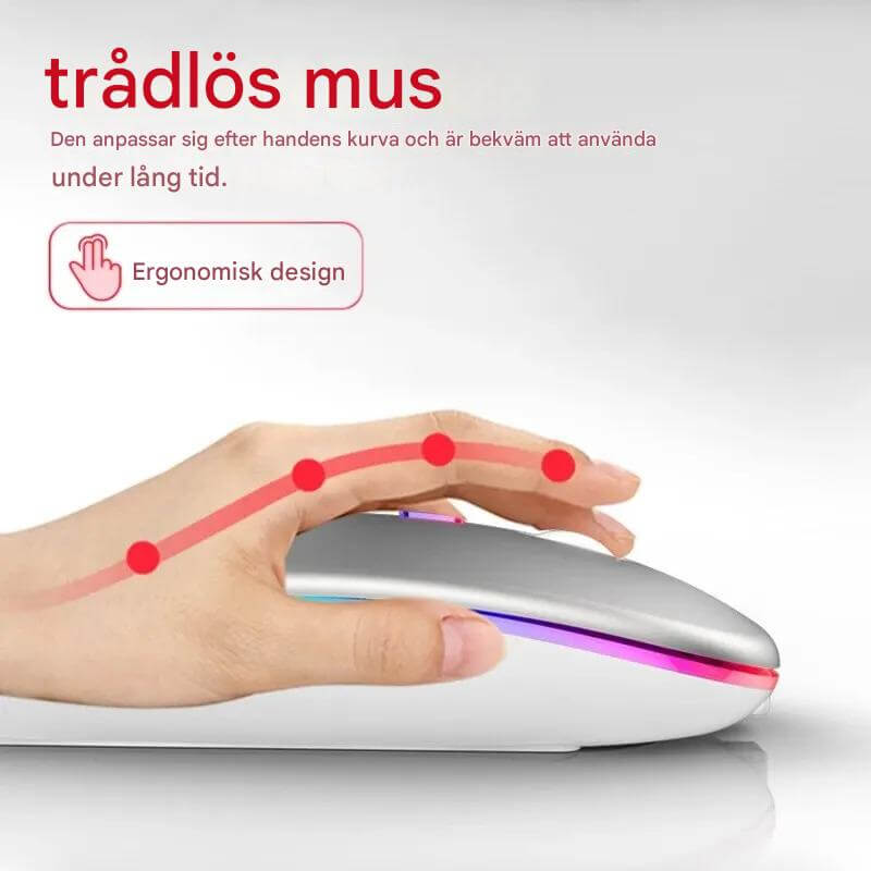VibeGrip - Kabellose ergonomische RGB-Maus | Stil, Komfort und Präzision in einem