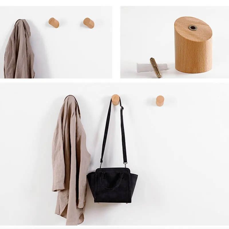 BarkHook – Wandmontierter Holzhaken für Kleidung, Schlüssel und Accessoires | Stilvolle Aufbewahrung in natürlichem Design