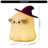 GlowShroom - LED-Nachtlicht aus Silikon | Weiches Kürbis-, Pilz- oder Gespenstdesign für Kinderzimmer und Schlafräume