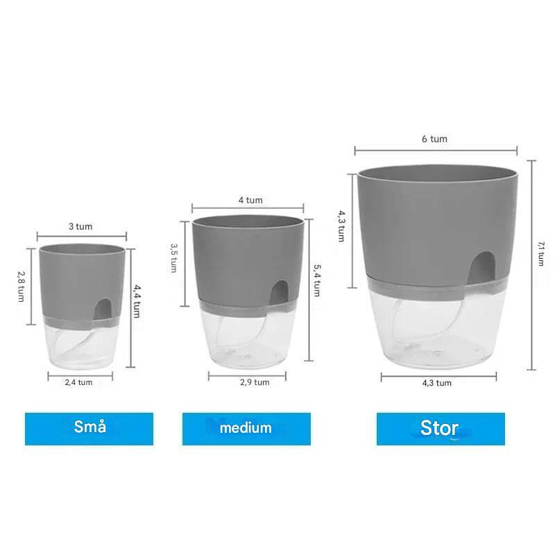 AquaBloom - Selbstbewässerungstopf mit Doppelschicht | macht die Pflanzenpflege so einfach wie nie