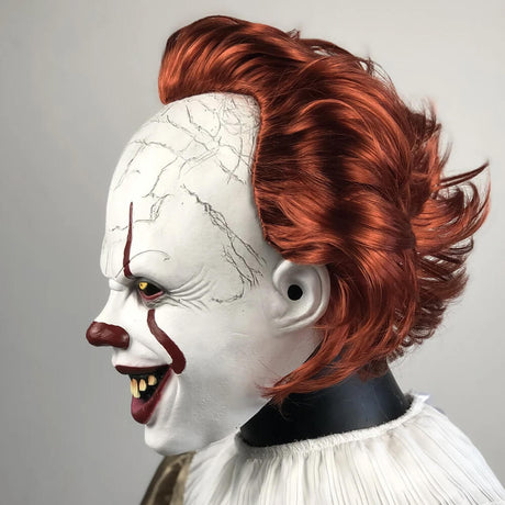 Halloween Pennywise Clown Maske - gruseliger Dämonenclown für Halloween und Karneval