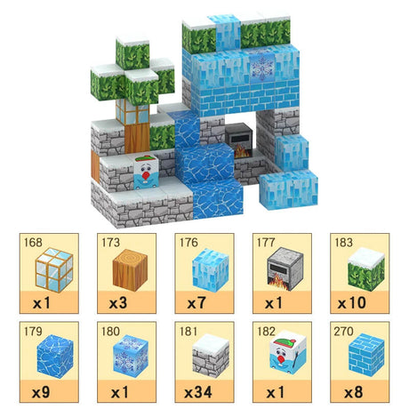 MiniCraft™ Magnetische Bauklötze - Lernen & Kreatives Spielen